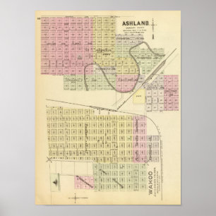 Ashland and Wahoo, Nebraska Poster