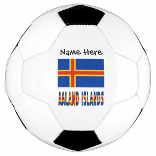 Ashland Islands Ålander Flag Personalized Soccer Ball