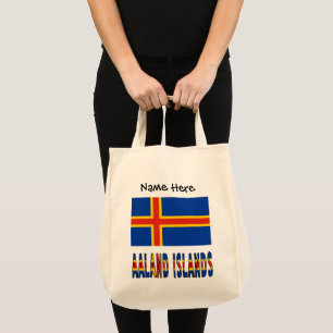 Ashland Islands Ålander Flag Personalized  Tote Bag