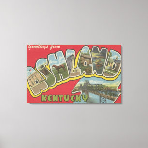 Ashland, Kentucky - Large Letter Scenes Canvas Print