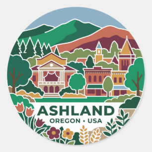 Ashland, Medford, Oregon, United States Classic Round Sticker