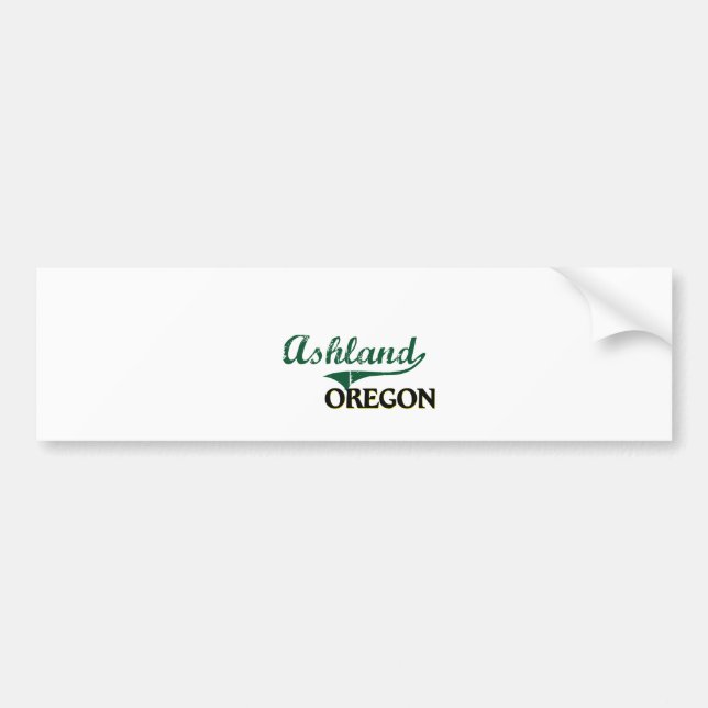 Ashland Oregon Classic Design Bumper Sticker (Front)