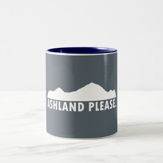 Ashland Oregon Please Two-Tone Coffee Mug (Center)