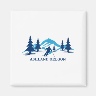 Ashland oregon ski resort skiing skier magnet