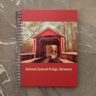 Ashland Red Covered Bridge in Delaware on Red Notebook