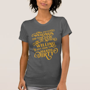Ashley Lozano Jewellery "The Future" in Gold T-Shirt