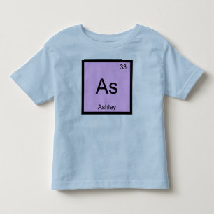 Ashley Name Chemistry Element Periodic Table Toddler T-shirt