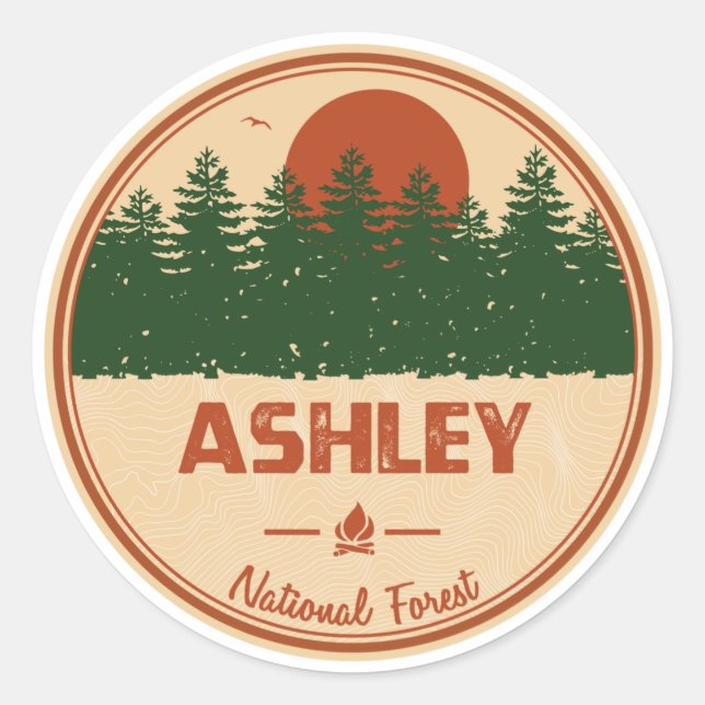 Ashley National Forest Classic Round Sticker (Front)