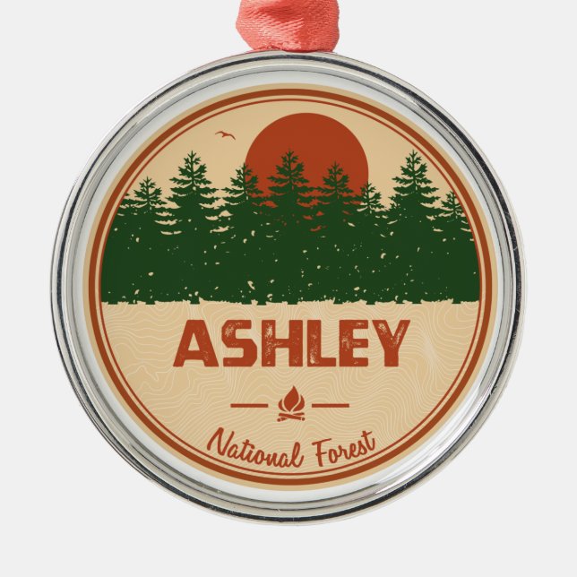 Ashley National Forest Metal Ornament (Front)