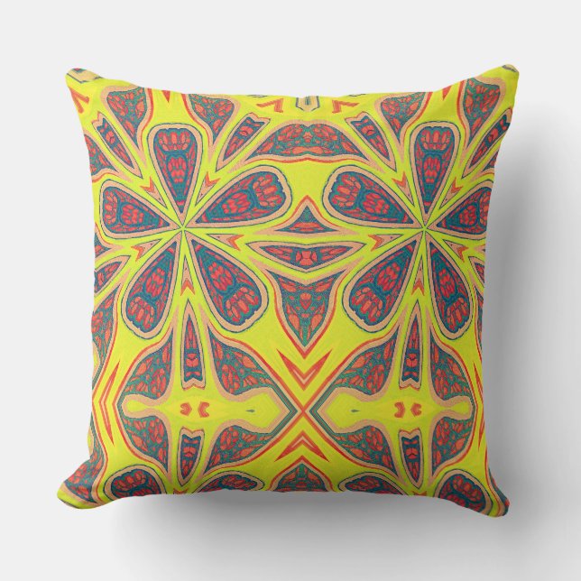 Ashlin Yellow Throw Pillow (Front)