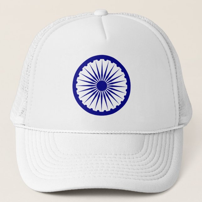 Ashoka Chakra (1947–1950) Symbol Trucker Hat (Front)