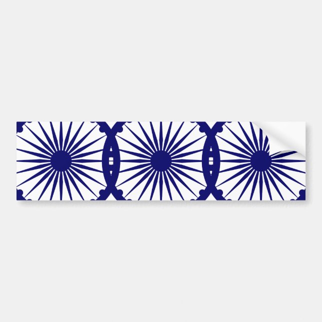 Ashoka Chakra, India flag Bumper Sticker (Front)