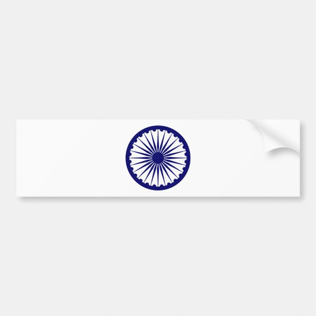 Ashoka's Dharma Chakra Bumper Sticker (Front)