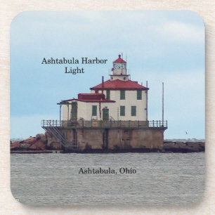 Ashtabula Harbour Light set of 6 plastic coasters