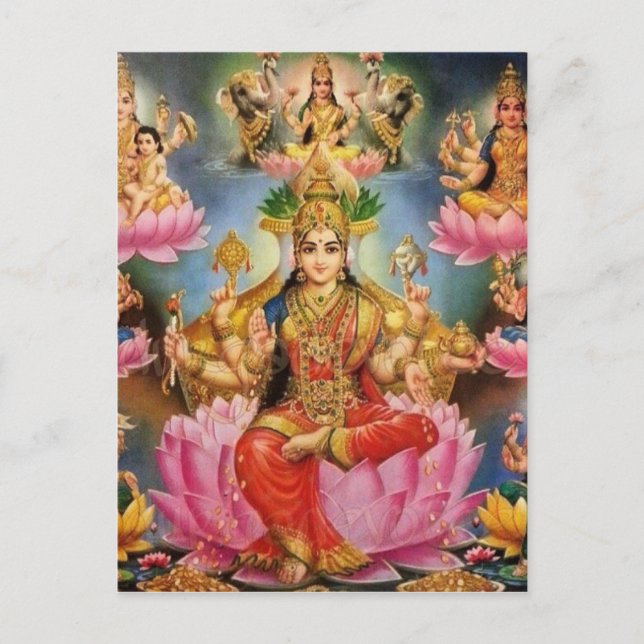 Ashtalakshmi - Eight forms of Lakshmi Postcard (Front)
