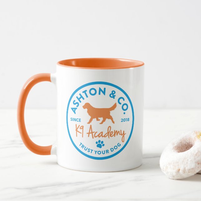Ashton & Co. K9 Academy 11 oz. 2c. Circle Logo  Mug (With Donut)
