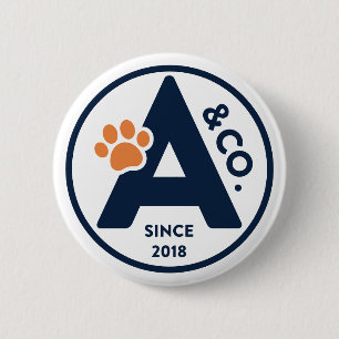 Ashton & Co. K9 Academy 2c Aco Dark 2 Inch Round Button