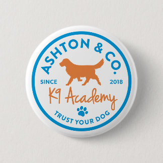 Ashton & Co. K9 Academy 2c Logo Light 2 Inch Round Button