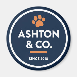 Ashton & Co. K9 Academy 2c Paw Dark Magnet