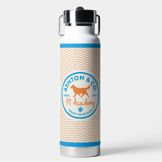 Ashton & Co. K9 Academy Wavy Lines Water Bottle