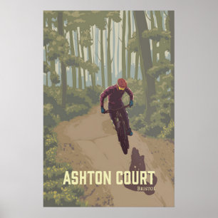 Ashton Court Mountain Biking Travel Poster