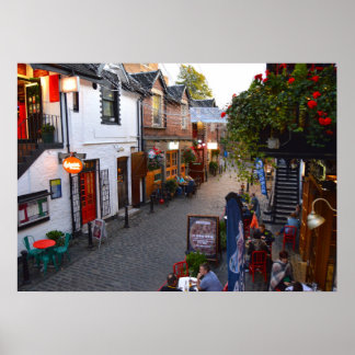 Ashton Lane, Glasgow, Scotland. Poster