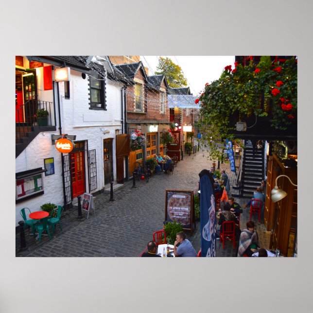 Ashton Lane, Glasgow, Scotland. Poster (Front)