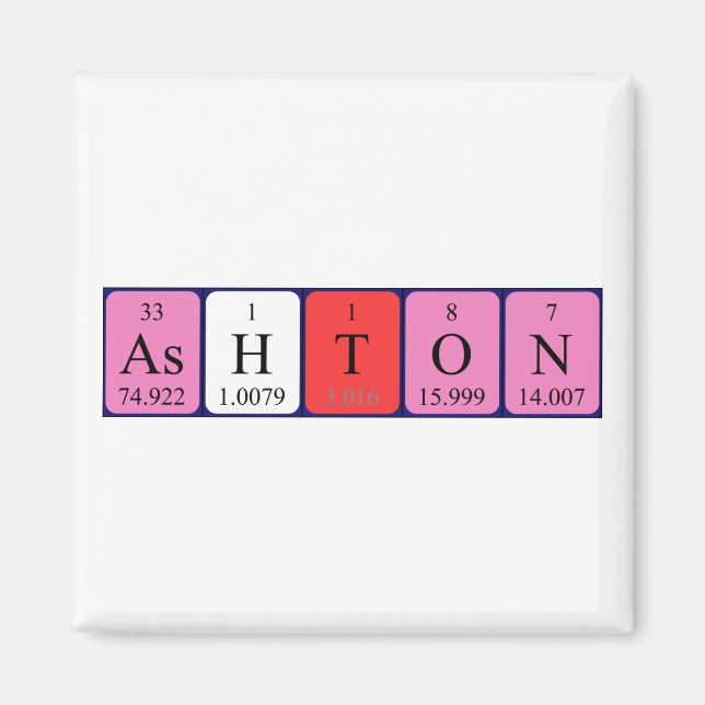 Ashton periodic table name magnet (Front)