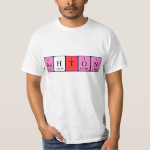 Ashton periodic table name shirt