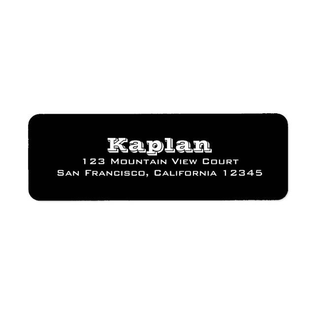 Ashton Return Address Label (Front)