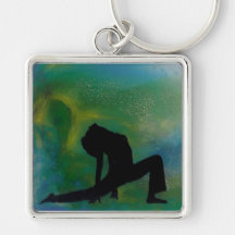 AshwaSancha Yoga Girl - Premium Keychain