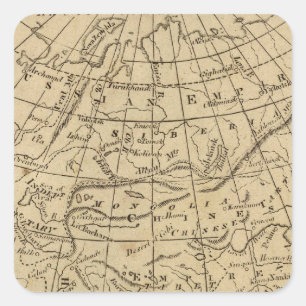 Asia 10 square sticker