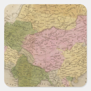 Asia 12 square sticker