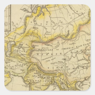 Asia 14 square sticker