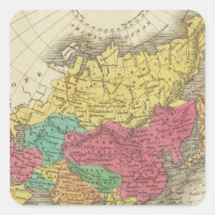 Asia 21 square sticker