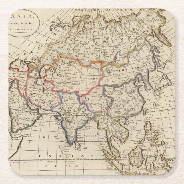 Asia 26 square paper coaster (Front)