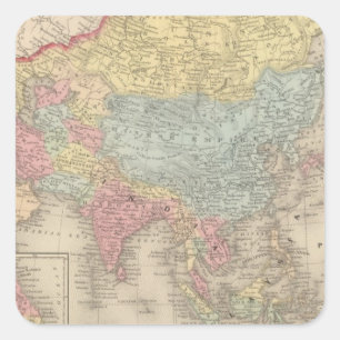Asia 28 square sticker