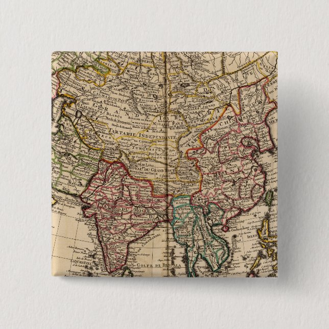 Asia 2 Inch Square Button (Front)