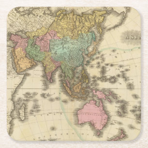 Asia 39 square paper coaster