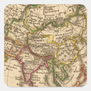 Asia 3 square sticker