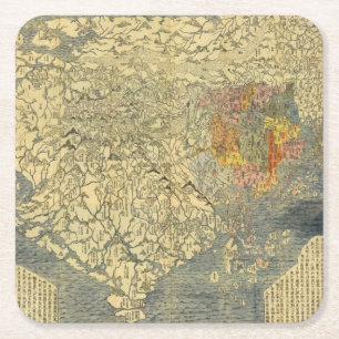 Asia 42 square paper coaster