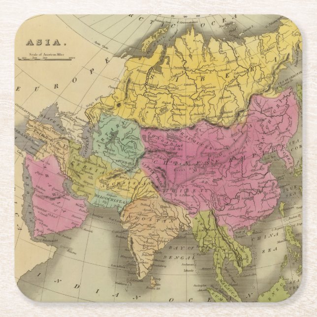 Asia 8 square paper coaster (Front)