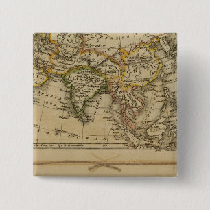 Asia, Africa 2 Inch Square Button