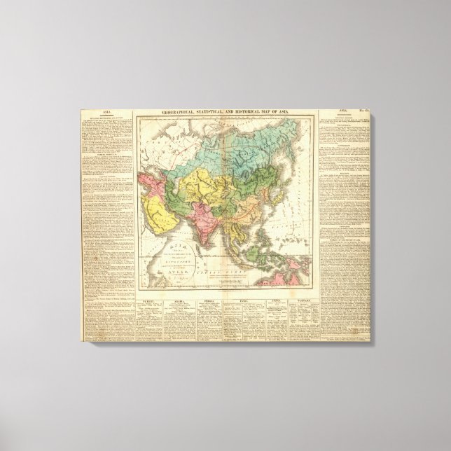 Asia and Empire of Genghis Kahn Canvas Print (Front)