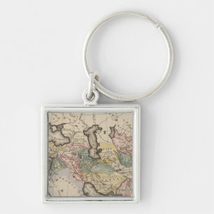 Asia Atlas Map Keychain