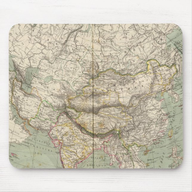 Asia Atlas Map showing political divisions Mouse Pad (Front)