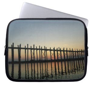 Asia, Burma (Myanmar) Silhouette of U Bien's 2 Laptop Sleeve