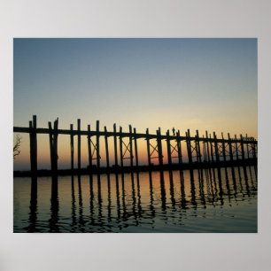 Asia, Burma (Myanmar)  Silhouette of U Bien's 2 Poster