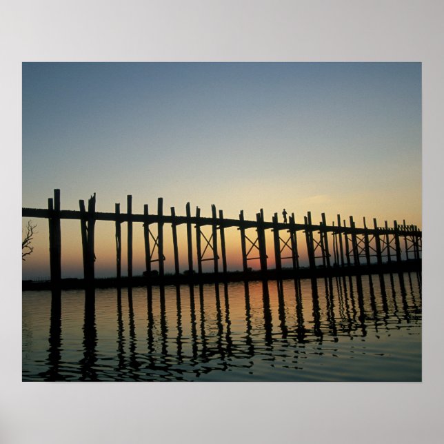 Asia, Burma (Myanmar)  Silhouette of U Bien's 2 Poster (Front)