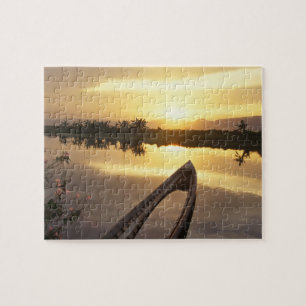 Asia, Burma (Myanmar) Sunken fishing boat Jigsaw Puzzle